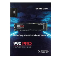 Samsung 990 PRO Series - 1TB PCIe Gen4. X4 NVMe 2.0c - M.2 Internal SSD (MZ-V9P1T0B/AM)