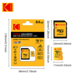 Kodak 100% Original TF Micro SD Card memory Card MicroSD Class 10 64GB Smartphone Tablet Camera